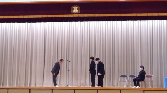 弓道部壮行会の様子