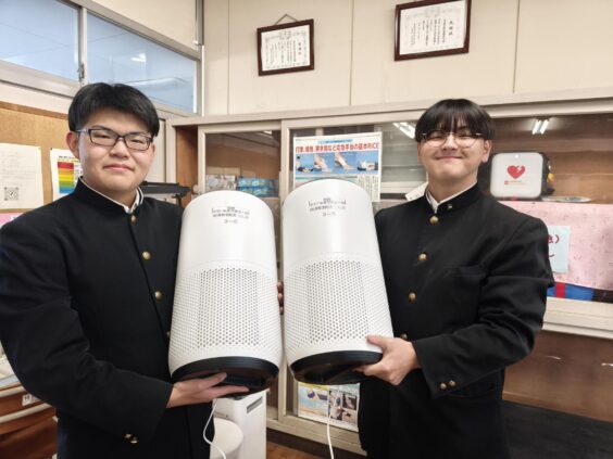 寄贈された空気清浄機